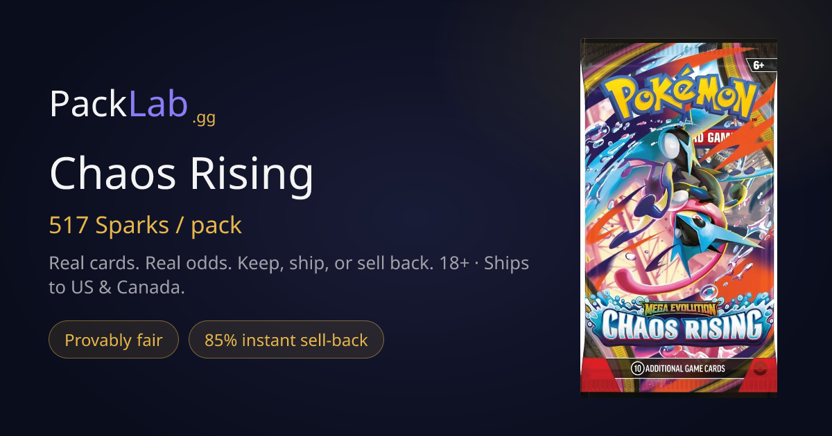 Chaos Rising pull rates, pack odds & chase cards · PackLab